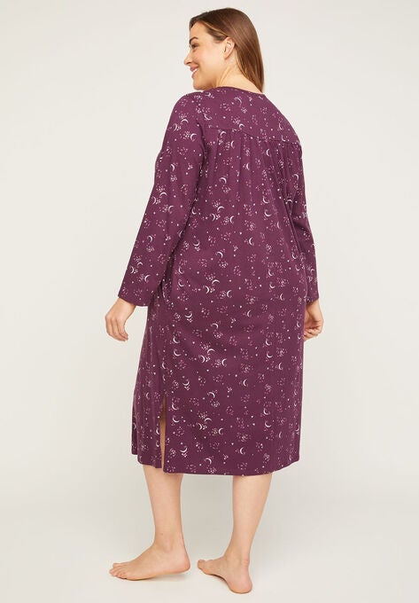 Starry Sky Sleep Gown (With Pockets), , on-hover image number null