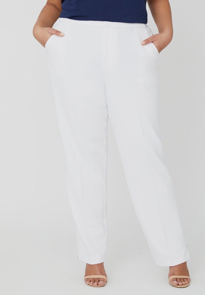 Black Label Soft Crepe Pant, WHITE, hi-res image number null