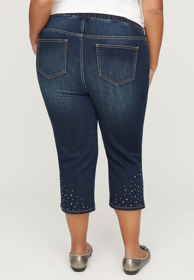 Jean Capri with Embellished Hem, , on-hover image number null