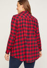 Shimmer Stitch Flannel Buttonfront Top, , on-hover image number null