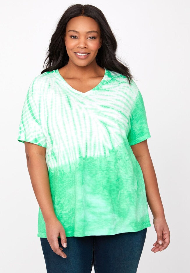 Tie-Dye Tee, GOLF GREEN, hi-res image number null