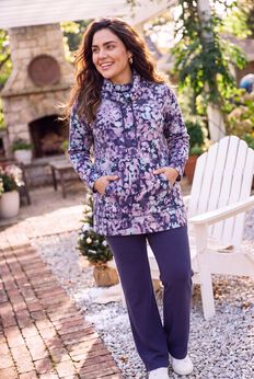 Micro Fleece Cowlneck Top