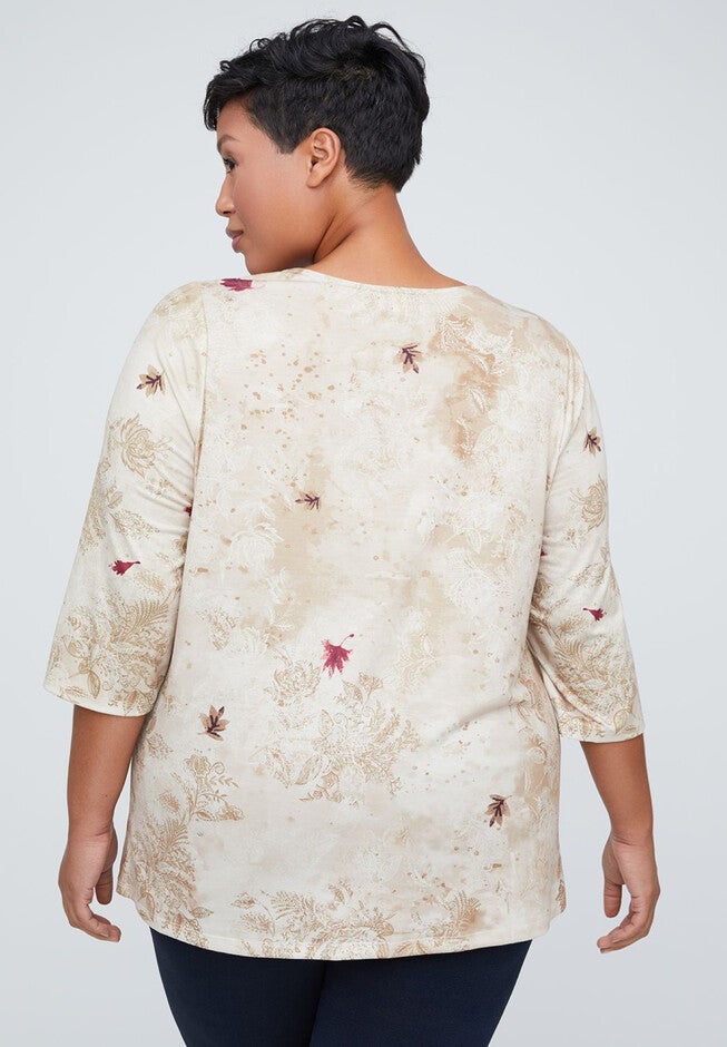 Fox Handpainted Art Top, , on-hover image number null