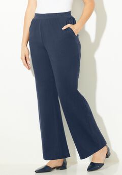 Plus Size Cotton Wide Leg Pants