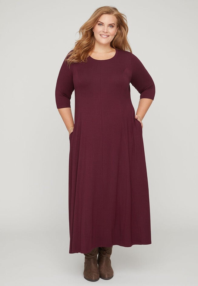 Pure Ease Maxi Dress with Pockets, SONOMA RED, hi-res image number null