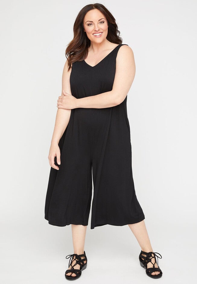 The All-Around Romper with Pockets, BLACK, hi-res image number 0