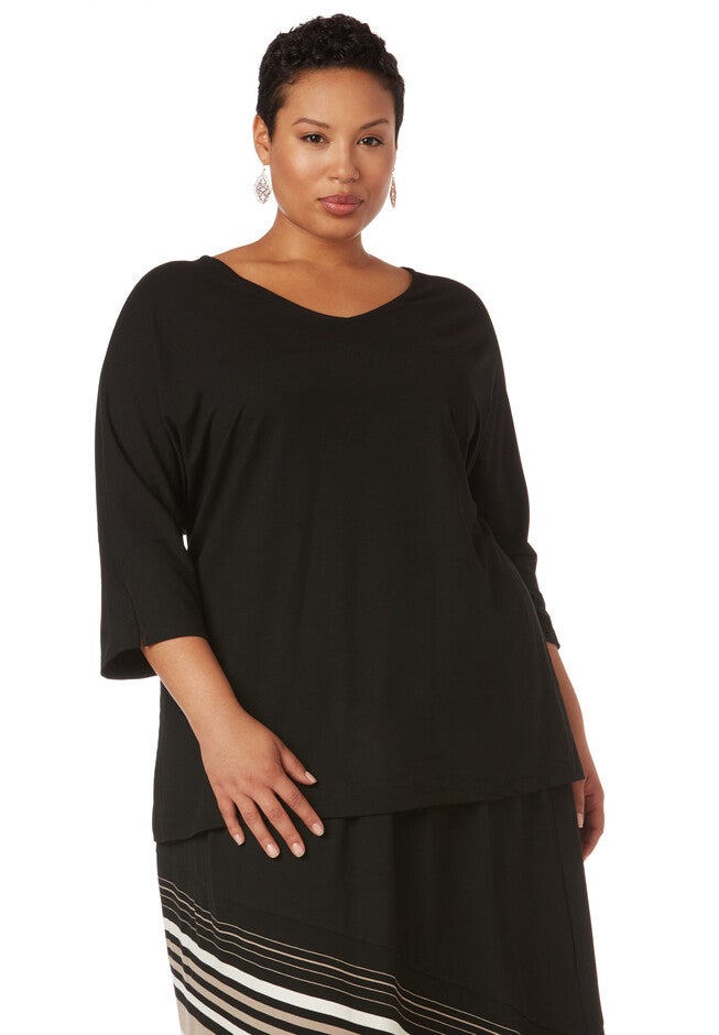 AnyWear Dolman Top, BLACK, hi-res image number 0