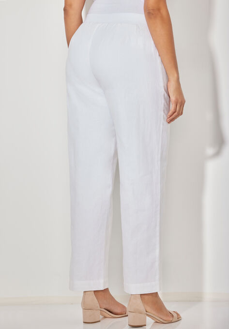 Knit Waist Linen Pant, , on-hover image number null