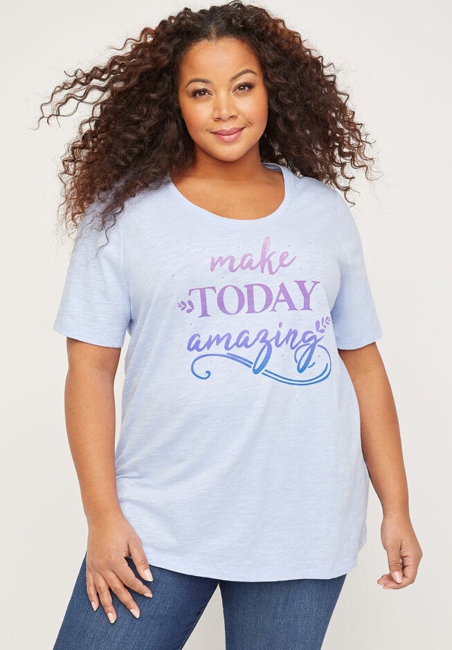 Make Today Amazing Tee, LIGHT BLUE, hi-res image number null