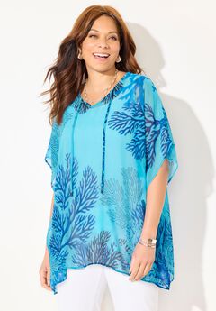 Georgette Peasant Poncho