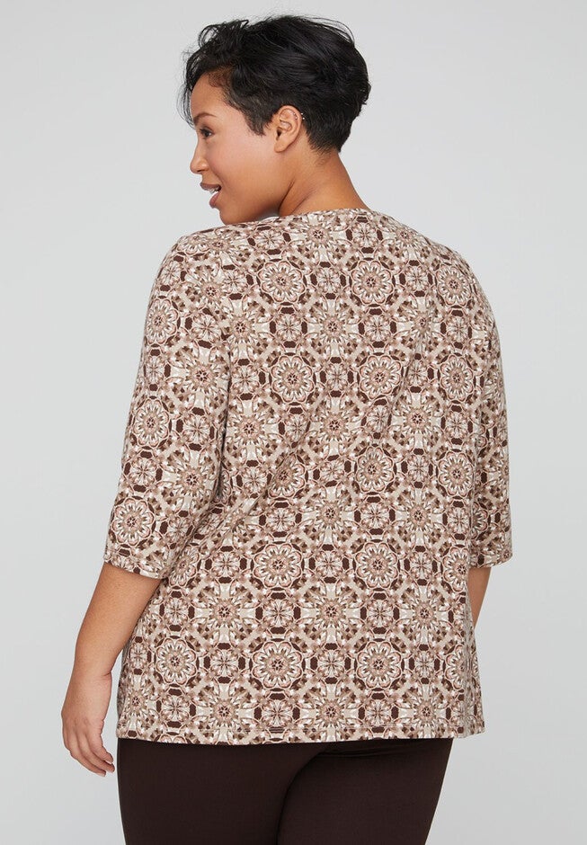 Soft Kaleidoscope Print Top, , on-hover image number null
