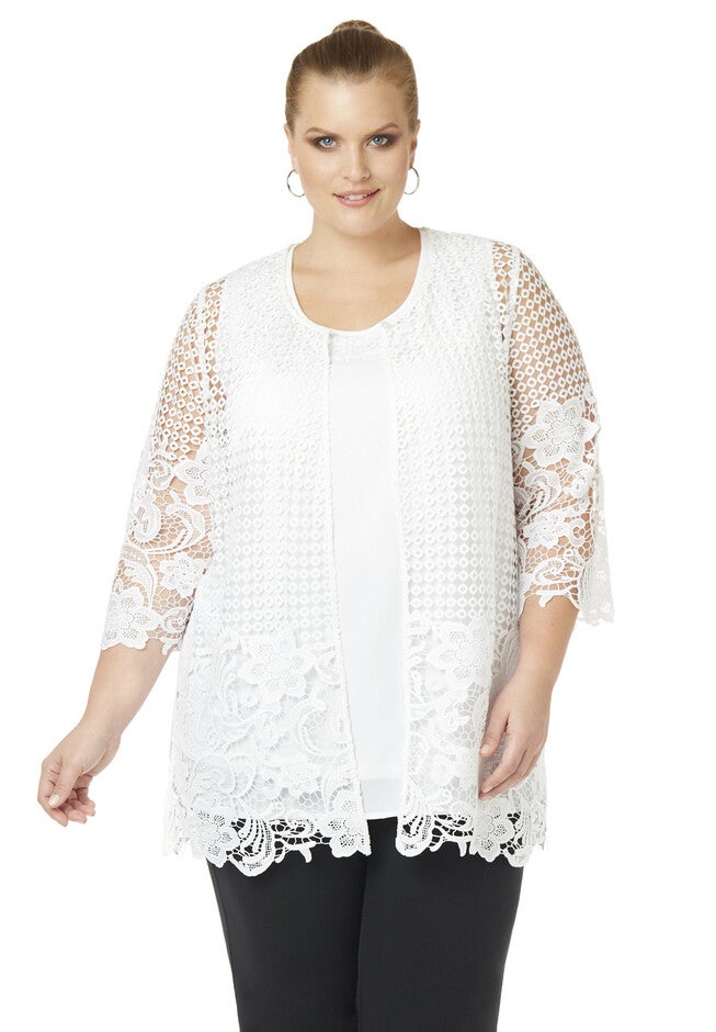 Garden Party Topper, WHITE, hi-res image number 0