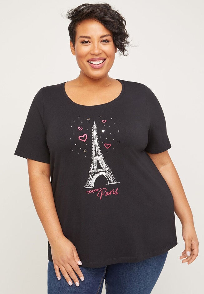 XOXO Paris Tee, BLACK, hi-res image number null