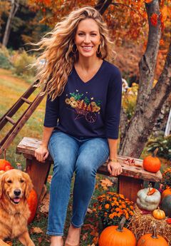 Plus Size Cotton Graphic Tees