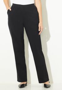 Catherines Women's Plus Size Right Fit Pant (Moderately Curvy) Color: Chocolate Ganache Size: 28, Brown