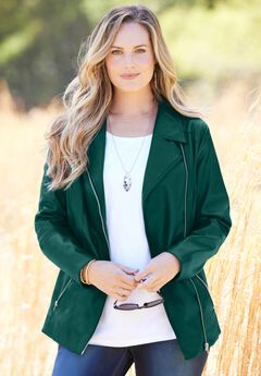 Faux Leather Moto Jacket