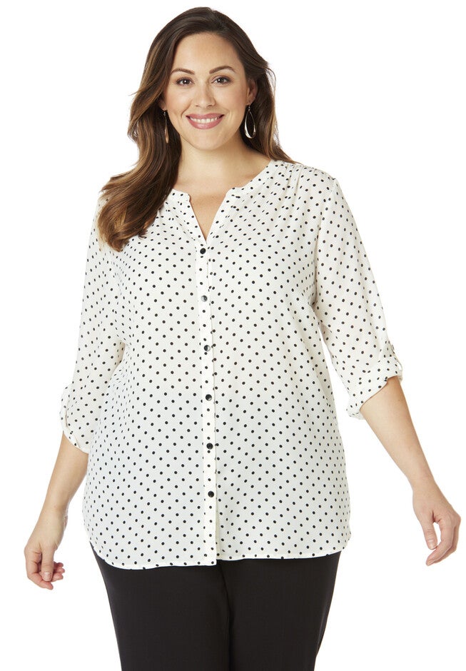 Darling Dots Blouse, COCONUT MILK, hi-res image number null