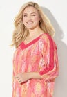 Crochet Trim Gauze Top, , alternate image number null