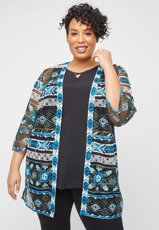 Embroidered Everest Overpiece, COOL GEO PRINT, hi-res image number 0
