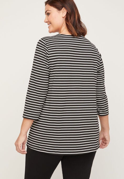 Sequin Heart Stripes Tee, , on-hover image number null