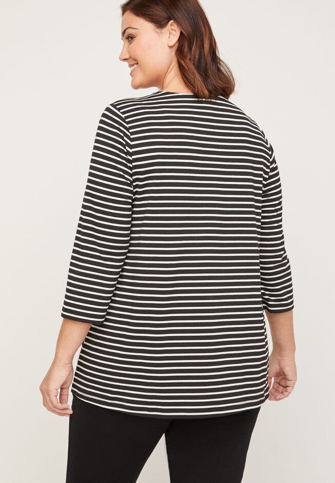 Sequin Heart Stripes Tee, , on-hover image number 1