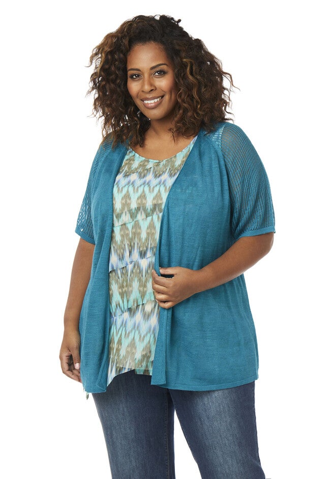 Beachfront Cardigan, TAHITIAN TIDE, hi-res image number null