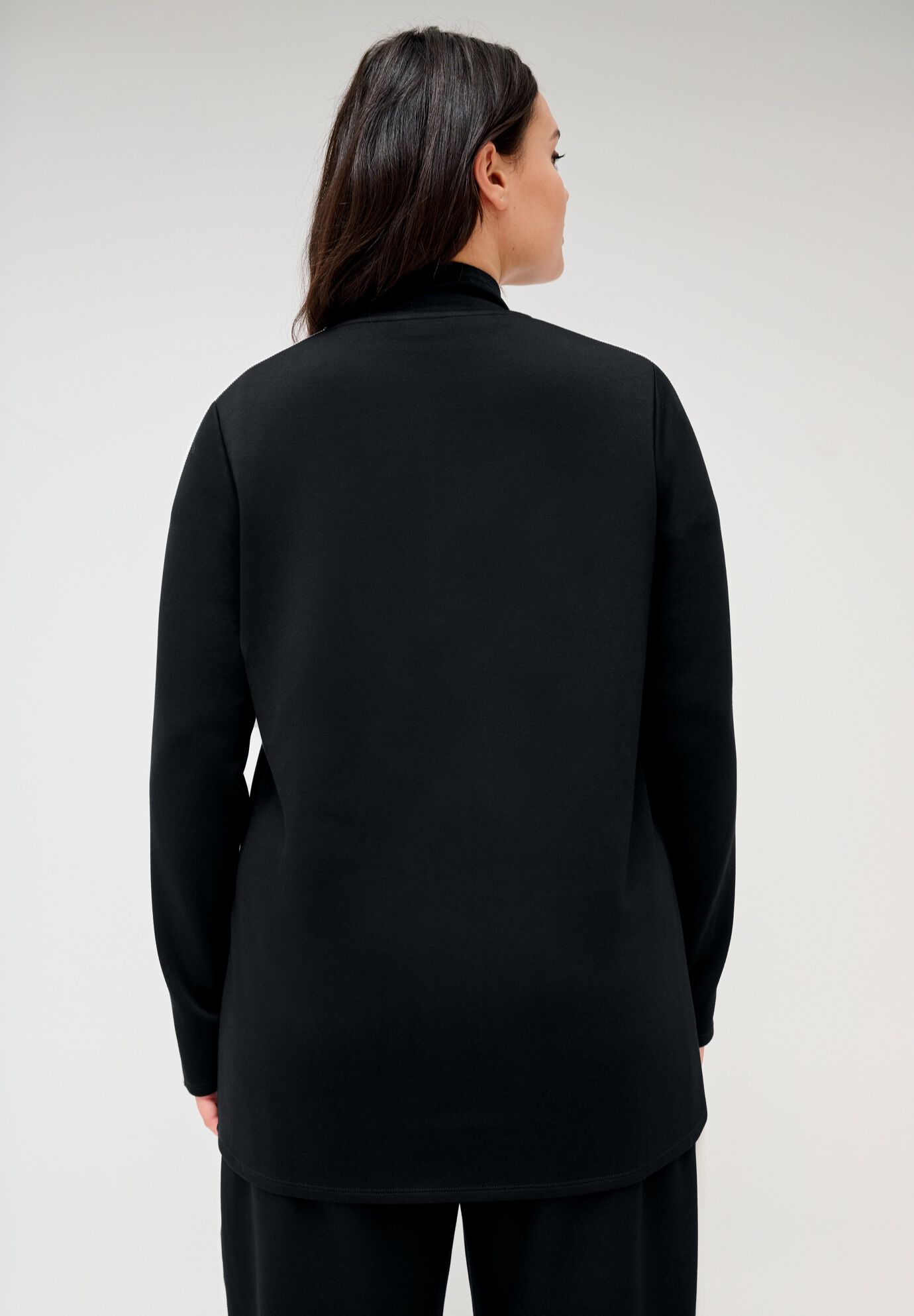 Refined Scuba Jacket, BLACK WHITE, on-hover image number 1