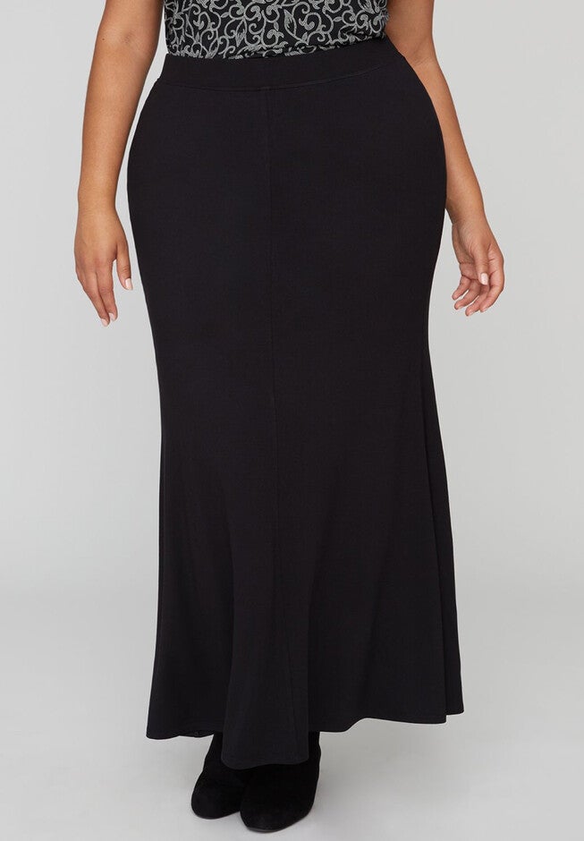 AnyWear Maxi Mermaid Skirt, BLACK, hi-res image number 0