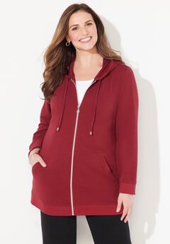 Cloud Knit French Terry Zip-Front Hoodie