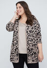 Leopard Print Cardigan with Pockets, LEOPARD PRINT, hi-res image number null