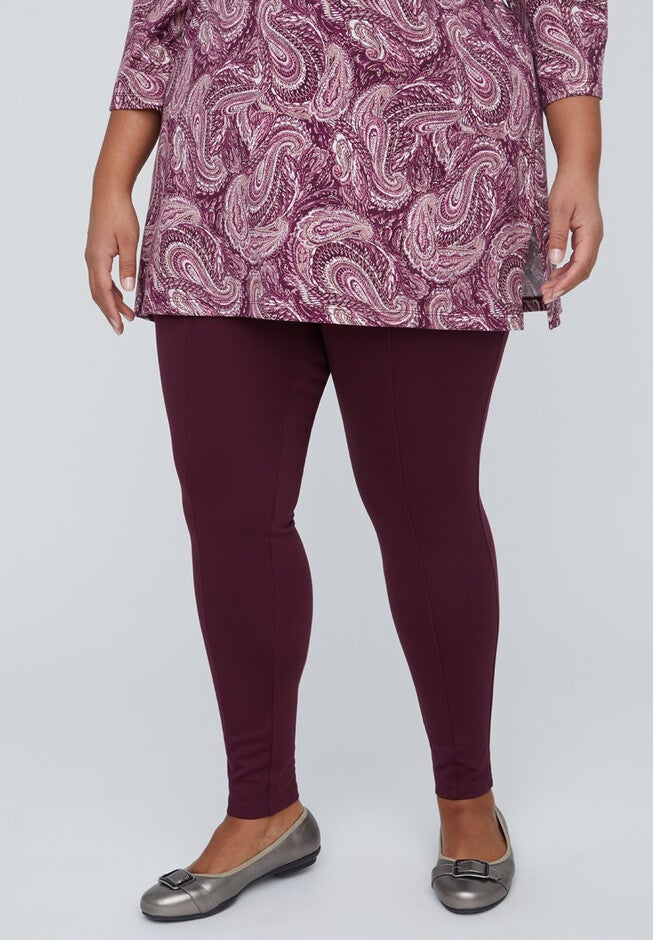 Seamed Ponte Knit Legging, SONOMA RED, hi-res image number null