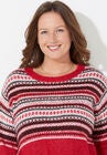 Fair Isle Pullover Sweater, , alternate image number null