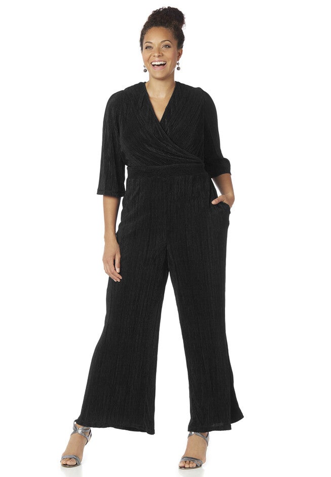 Showstopper Jumpsuit with Sleeves, BLACK, hi-res image number null