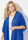 AnyWear Tassel Trim Poncho, , alternate image number null