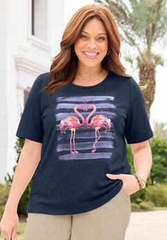 Slub Knit Sparkling Sequin Tee