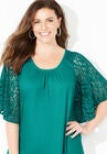 Raglan Lace Sleeve Top, , alternate image number null
