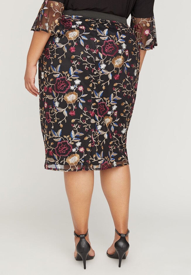 Black Label Garden Vale Pencil Skirt, , on-hover image number null