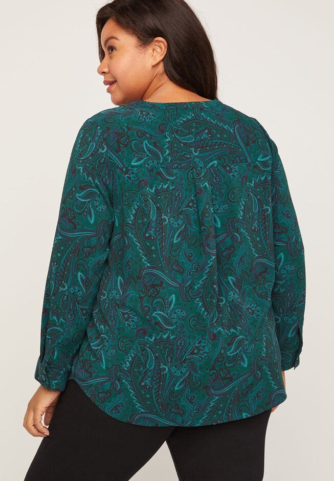 Moonlit Meadow Signature Crepe Top, , on-hover image number 1