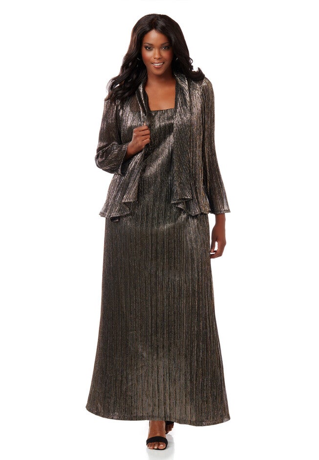 Shimmerglow Jacket Dress, DESERT KHAKI, hi-res image number 0