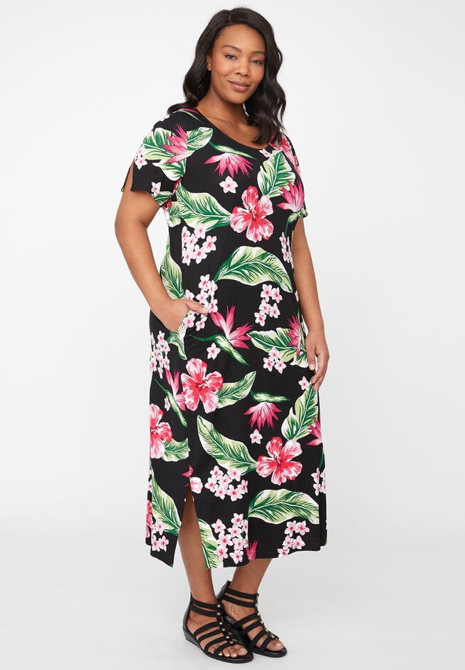 Azalea Bloom Maxi Dress, BLACK, hi-res image number null