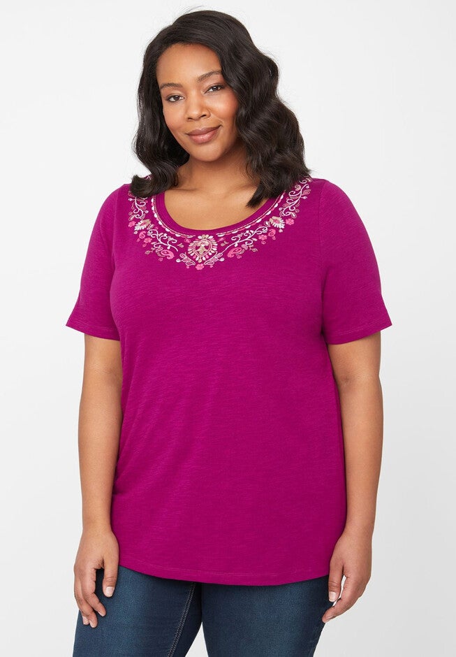 Morning Azalea Tee, DEEP AZALEA, hi-res image number 0