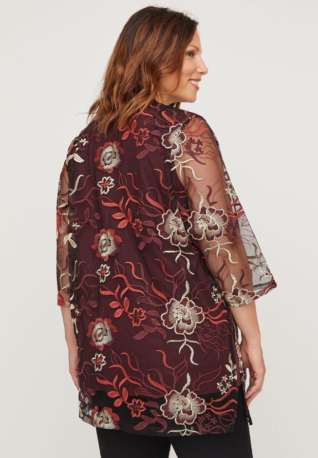 Soft Petal Embroidery Cardigan, , on-hover image number null