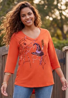 V-Neck Graphic Top