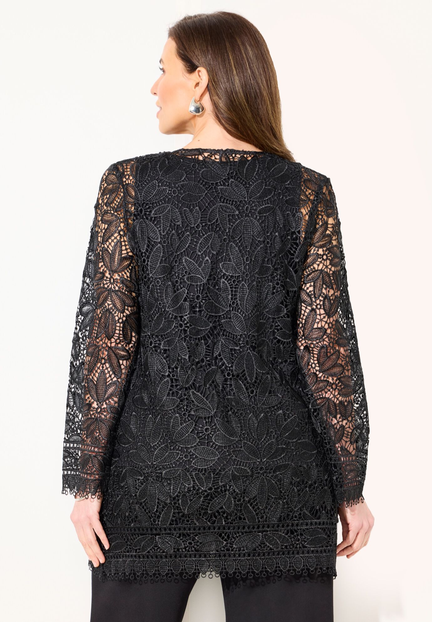 Lace Jacket, BLACK, on-hover image number 1