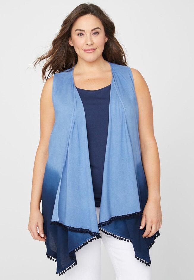 Dip-Dyed Blue Sky Vest, COASTAL FJORD, hi-res image number null