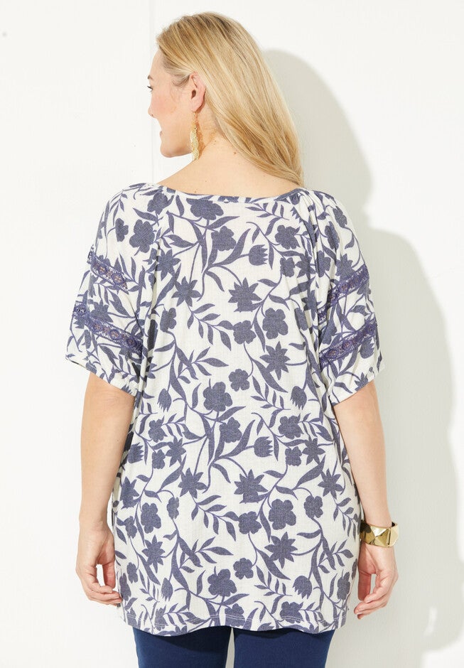 Romantic Lace Trim Top, , on-hover image number 1