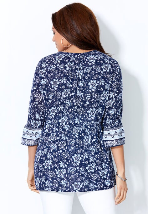Veranda Lace Trim Tunic, , on-hover image number null