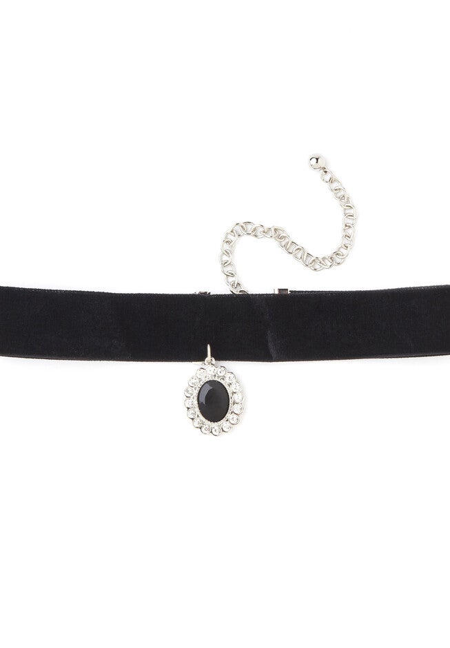 Vintage Romance Choker, BLACK, hi-res image number 0
