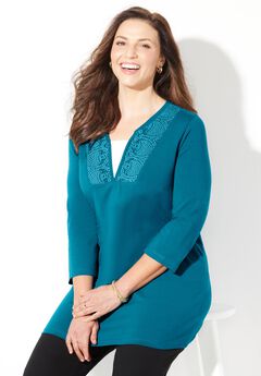 Suprema® Lace Trim Duet Top