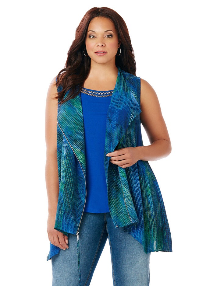 Black Label Mosaic Vest, SURF THE WEB, hi-res image number null